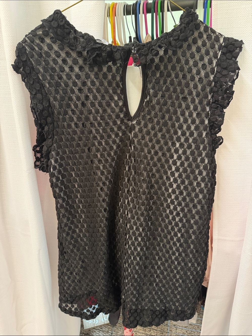 White Birch Black Lace Over White Tank (all one piece) - Picture 3 of 4